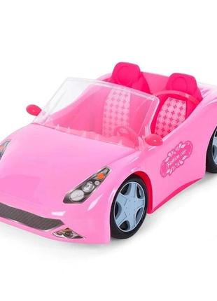 Машина з лялькою рожевий кабріолет для ляльки барбі розмір машинки 33 см4 фото