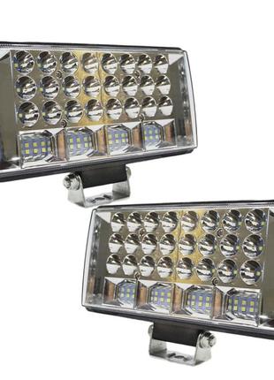 Led фара (2шт) 204w четкая световая граница! ближний + дальний + стробоскоп желтый фсо 12-24v (22,5х10,5х3см)