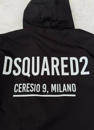 Ветровка мужская dsquared2 черная весенняя куртка, куртка спортивная стильная плащевка3 фото