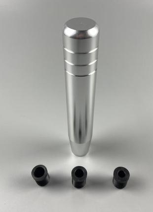 Наконечник важеля кпп сріблястий універсальна ручка перемикання передач з 3 штуцерами