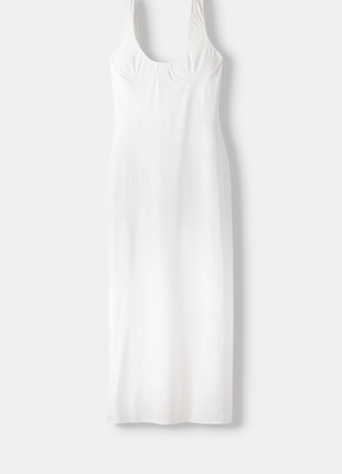 Изысканное длинное белое платье6 фото