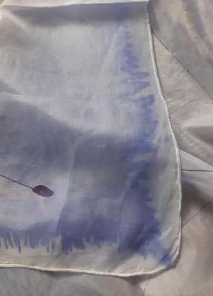 Натуральной шёлк платок. шов роуль6 фото