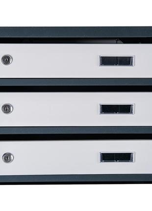 Поштовий ящик галіндустрія багатосекційний яп06а на 6 секцій ант-сірий 750x390x2004 фото