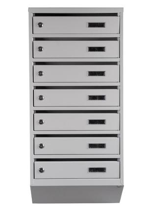 Поштовий ящик галіндустрія багатосекційний яп07а на 7 секцій сірий 850×390×2002 фото