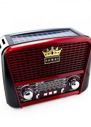 Радиоприемник golon-rx 455 solar usb+sd красный