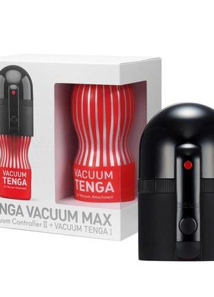 Вакуумная насадка tenga vacuum max + мастурбатор tenga vacuum cup, 5 режимов работы