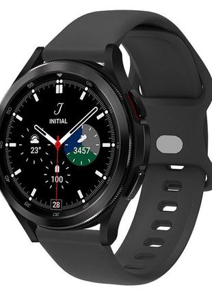 Силіконовий ремінець eight для samsung galaxy watch 6 44mm чор...