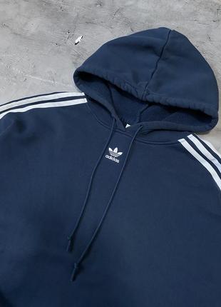 Укороченный кроп топ худи adidas originals центр логотип2 фото