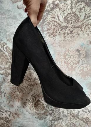 Шикарные замшевые туфли босоножки3 фото