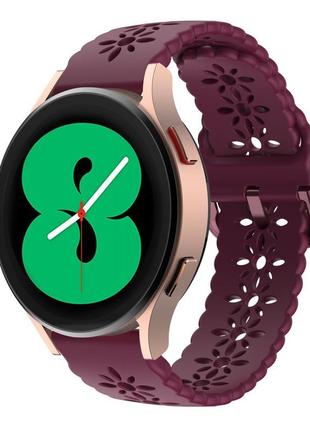 Силіконовий ремінець flower для samsung galaxy watch 6 classic...