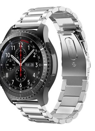 Ремінець premium stainless для samsung gear s3 - срібний / нер...