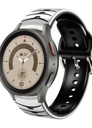 Силіконовий ремінець scales для samsung galaxy watch5 44mm біл...