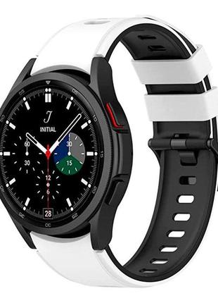 Силіконовий ремінець ricco для samsung galaxy watch5 44mm біло...