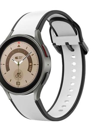 Силіконовий ремінець double line для samsung galaxy watch4 cla...