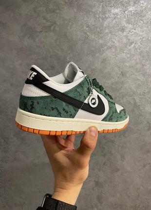 Мужские кроссовки nike dunk low “green snakeskin4 фото