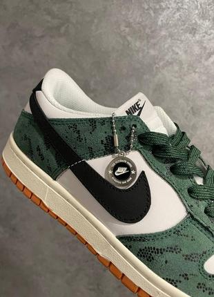 Мужские кроссовки nike dunk low “green snakeskin7 фото