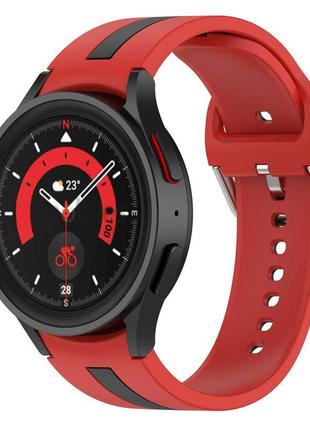 Силіконовий ремінець d2 для samsung galaxy watch5 44mm червоно...