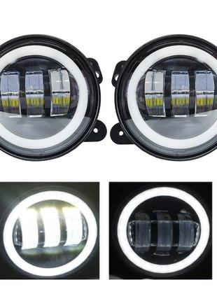 Renault duster фары в бампер с линзами + габарит ! противотуманки led. супер качество 60 ватт!