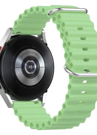 Силіконовий ремінець hump для samsung galaxy watch 6 40mm зелений