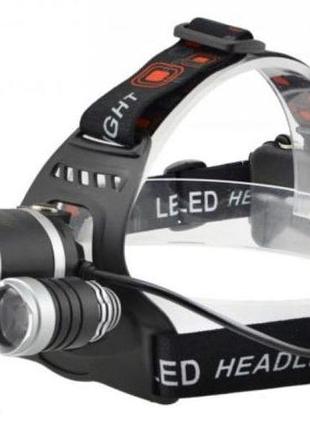 Налобний ліхтар bailong police rj-3000(2 t5x1 t6x2/18650)