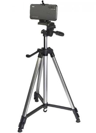 Штатив трипод професійний для камери та телефону tripod 330a silver у чохлі