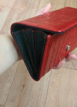 Жіночий гаманець клатч із натуральної шкіри.5 фото