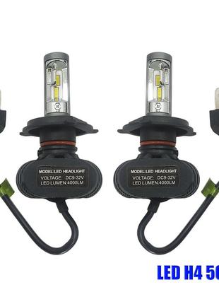 Светодиодные лампы н-4. led лампы h4 6000k 4000lm. 12-24v \ seoul y19 csp корея