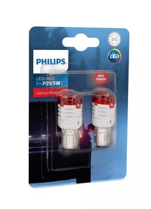 Комплект светодиодных ламп philips 11499u30rb2 p21/5 led 12v ultinon pro3000 red