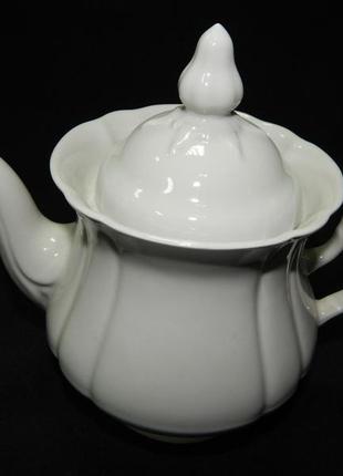 Чайник заварний ірина "білий" коростенський фарфор.1 фото