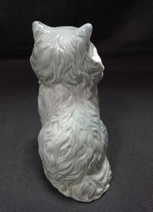 Статуетка / фігурка кіт "дружок сірий" коростенський фарфор, ручна робота, автор шевченко о.г.  1999 р.4 фото