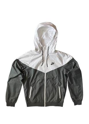 Куртка nike windrunner (оригінал) чоловіча вітровка nike windrunner🤍🩶2 фото