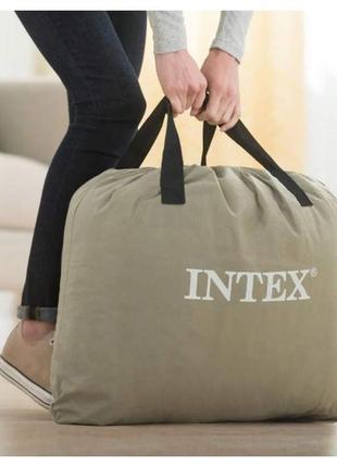 Intex надувний матрац 64164  152х203х51 см, вбудованим електронасос. двоспальний.6 фото