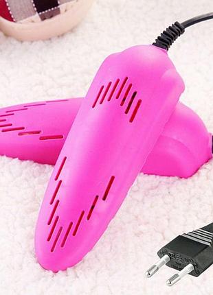 Сушарка для взуття електрична shoes dryer електросушарка ukc l 650 рожева
