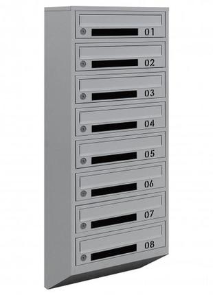 Поштовий ящик levmetal багатосекціний е1-08.d на 8 секцій сірий 1025×390×200
