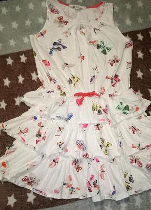 Класний яскравий сарафан сукню в метеликах