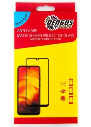 Скло захисне dengos full glue matte для iphone 12/12 pro (blac...