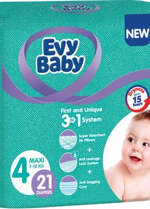 Підгузки evy baby maxi 7-18 кг 21 шт (8690506520281)1 фото