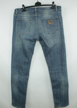 Качественные джинсы carhartt wip slim fit blue denim rebel pant jeans