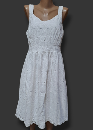 Белое хлопковое платье4 фото
