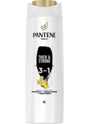 Шампунь pantene 3 в 1 густі та міцні 360 мл (8001090673329)