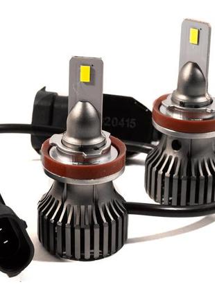 Комплект led ламп headlight f1x h11 (pgj19-2) 52w 12v 8400lm с активным охлаждением (увеличенная светоотдача)