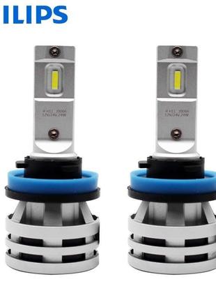 Комплект світлодіодних ламп philips 11362ue2x2 h11 24w 12-24v ultinon essential g2 6500k