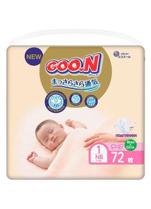 Підгузки goo.n premium soft newborn до 5 кг ss на липучках 72 ...