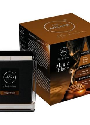 Ароматична свічка aroma home black series magic place 155 г (5...