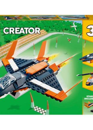 Конструктор lego creator надзвуковий літак 215 деталей (31126)