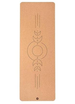Килимок для йоги luna bodhi корковий 185x66x0.4 см