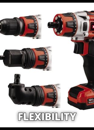 Дриль акумуляторна einhell te-cd 12/1 3x-li (4513595) 3