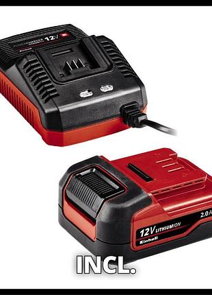 Дриль акумуляторна einhell te-cd 12/1 3x-li (4513595) 4