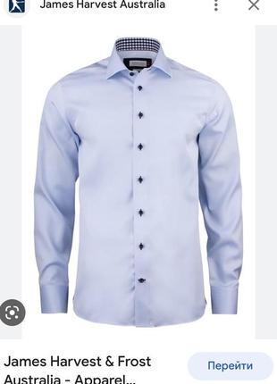 Рубашка рубашка натуральная фирменная j.harvest &amp; frost