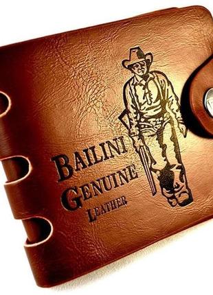 Гаманець "bailini genuine leather", з тисненням ковбоя, чолові...